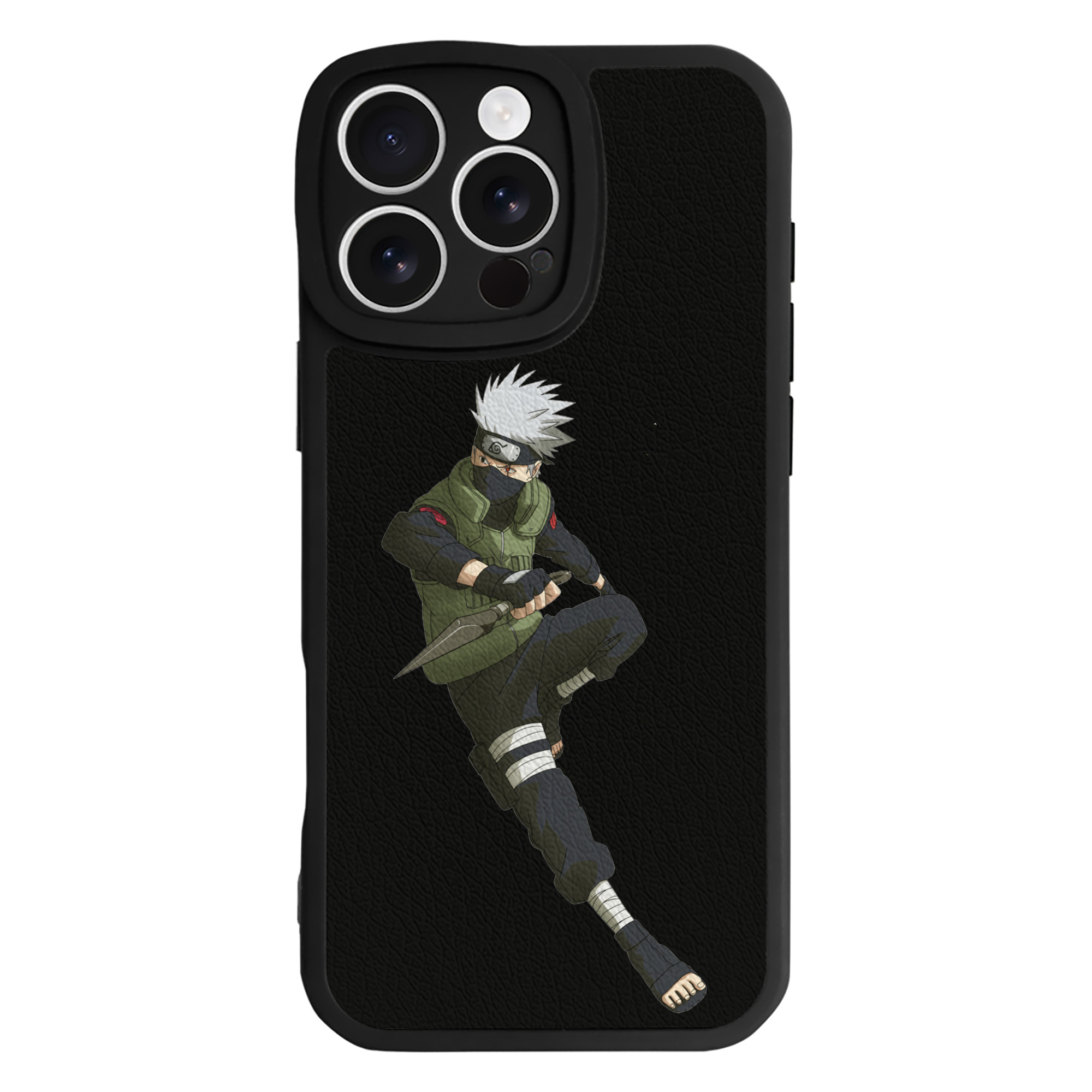 （画像用） NARUTO -ナルト- はたけ カカシ Hatake Kakashi 【iPhone 16シリーズ対応】シリコンスマホケース（レザー調） 材質：シリコン